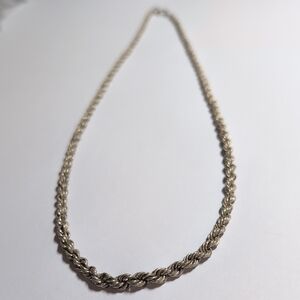 Source Unknown Twisted Silver Necklace